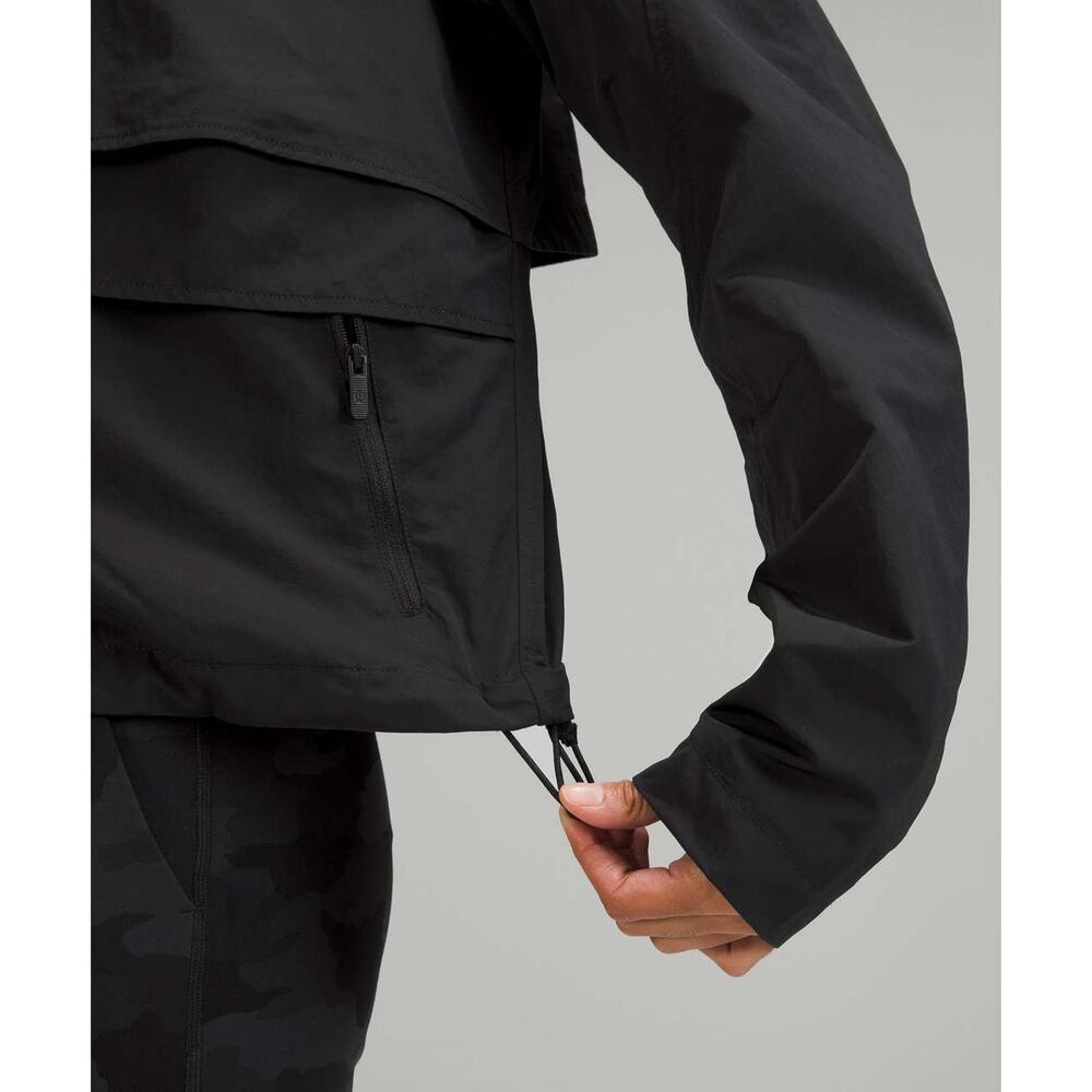 Lululemon Always Effortless Jacket Full Zip Hooded Water Repellent Black Size 10 - Picture 8 of 16